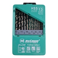 Набор сверл по металлу HSS 13 предметов, 4341, "MAXIMUM" MX 02760 (3171)