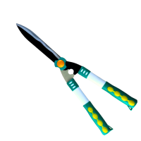 Садовые ножницы раздвижные зелено-желтые, двухкомпонентные рукоятки