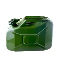 Канистра для бензина металлическая 10 л, горизонтальная