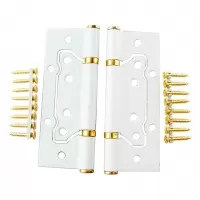 Петля дверная универсальная 120 мм, усиленная, белая